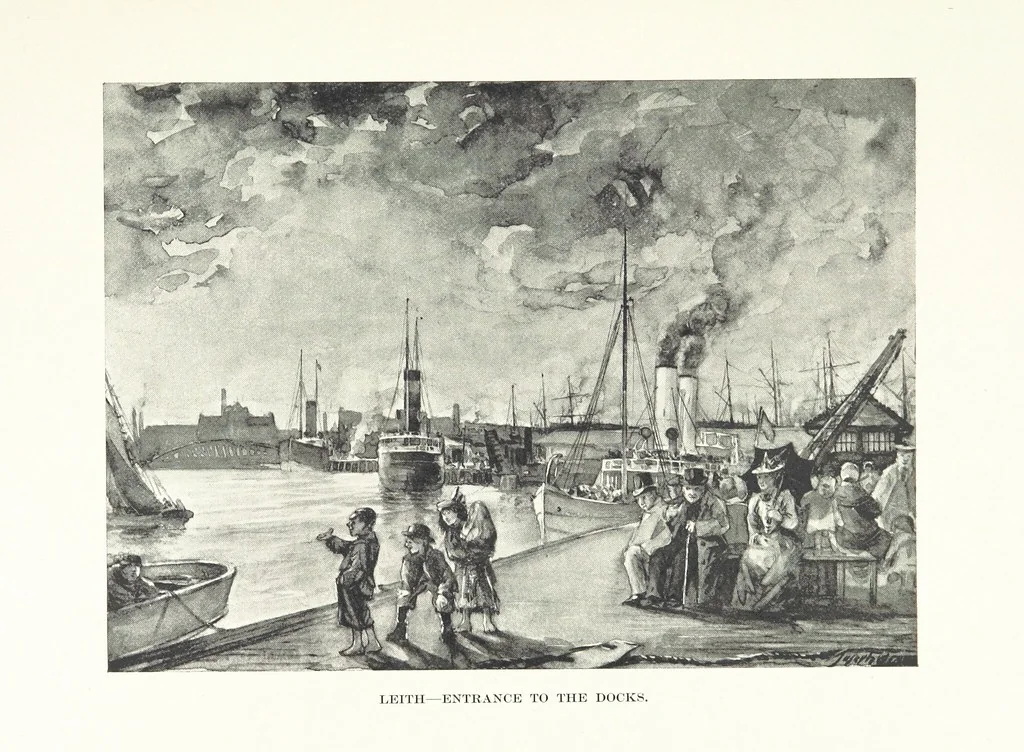 An illustration from The Home Country of R. L. Stevenson. Being the valley of the Water of Leith from source to sea ... Illustrated by Joseph Brown. (Second edition.), 1898, leaf 235