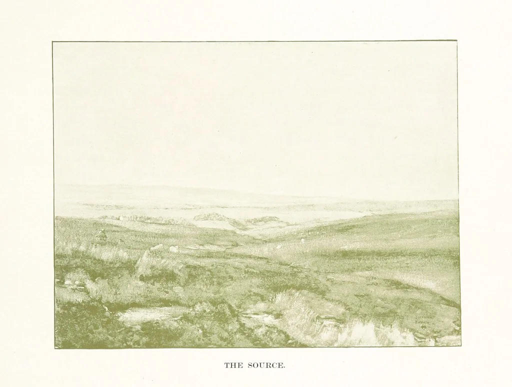 An illustration from The Home Country of R. L. Stevenson. Being the valley of the Water of Leith from source to sea ... Illustrated by Joseph Brown. (Second edition.), 1898, leaf 33