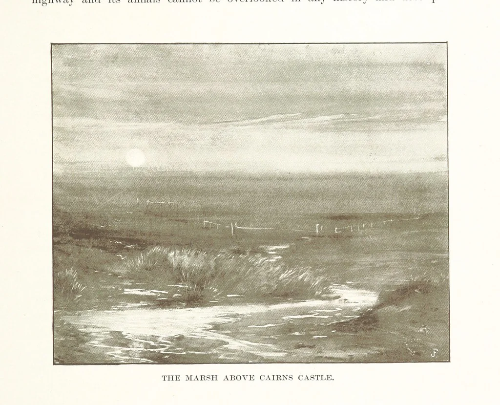 An illustration from The Home Country of R. L. Stevenson. Being the valley of the Water of Leith from source to sea ... Illustrated by Joseph Brown. (Second edition.), 1898, leaf 45