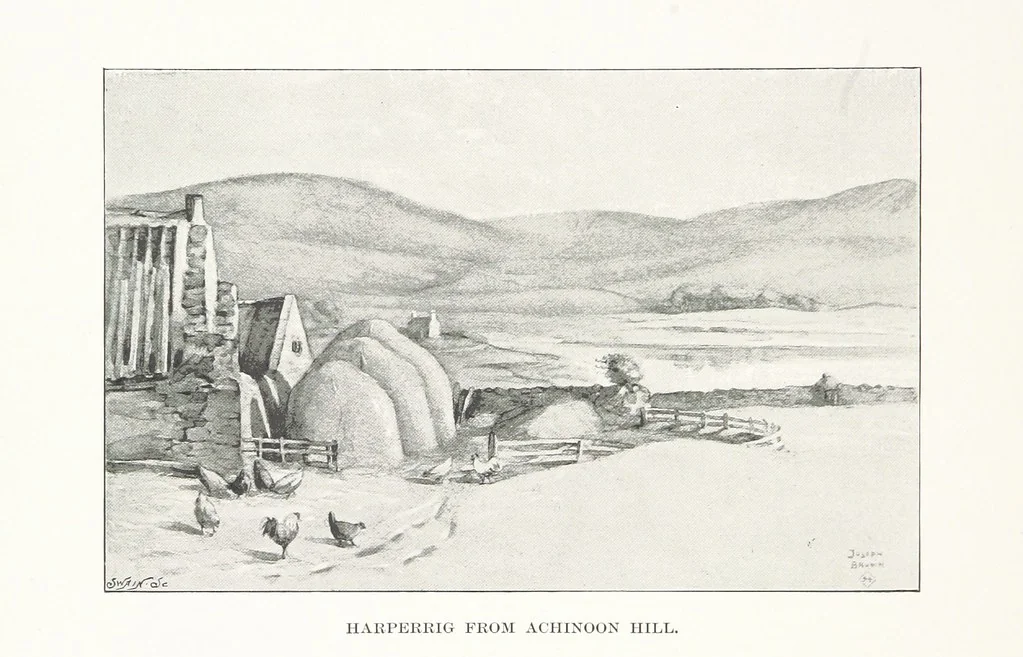 An illustration from The Home Country of R. L. Stevenson. Being the valley of the Water of Leith from source to sea ... Illustrated by Joseph Brown. (Second edition.), 1898, leaf 58