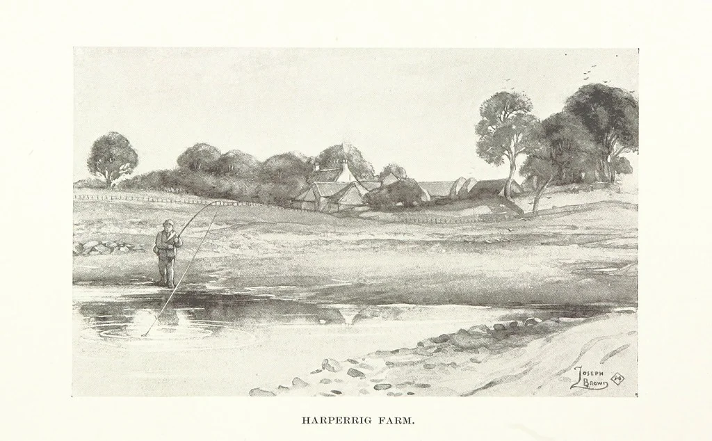 An illustration from The Home Country of R. L. Stevenson. Being the valley of the Water of Leith from source to sea ... Illustrated by Joseph Brown. (Second edition.), 1898, leaf 60