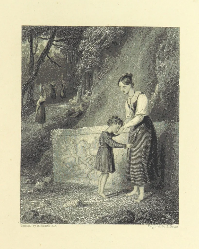 An illustration from Gems of English poetry. With illustrations by great artists, 1865, leaf 163