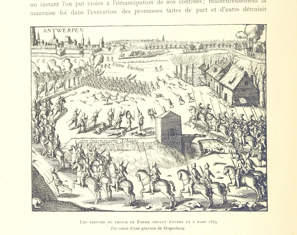 An illustration from Anvers à travers les âges, 1887, leaf 166