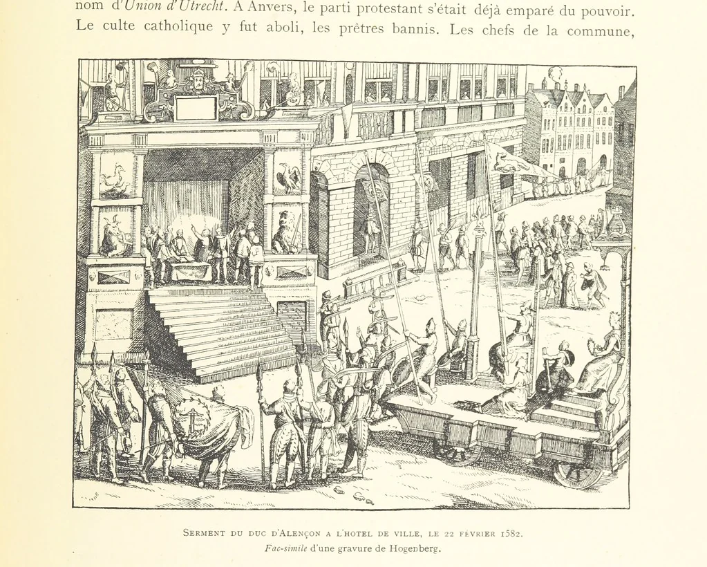 An illustration from Anvers à travers les âges, 1887, leaf 169