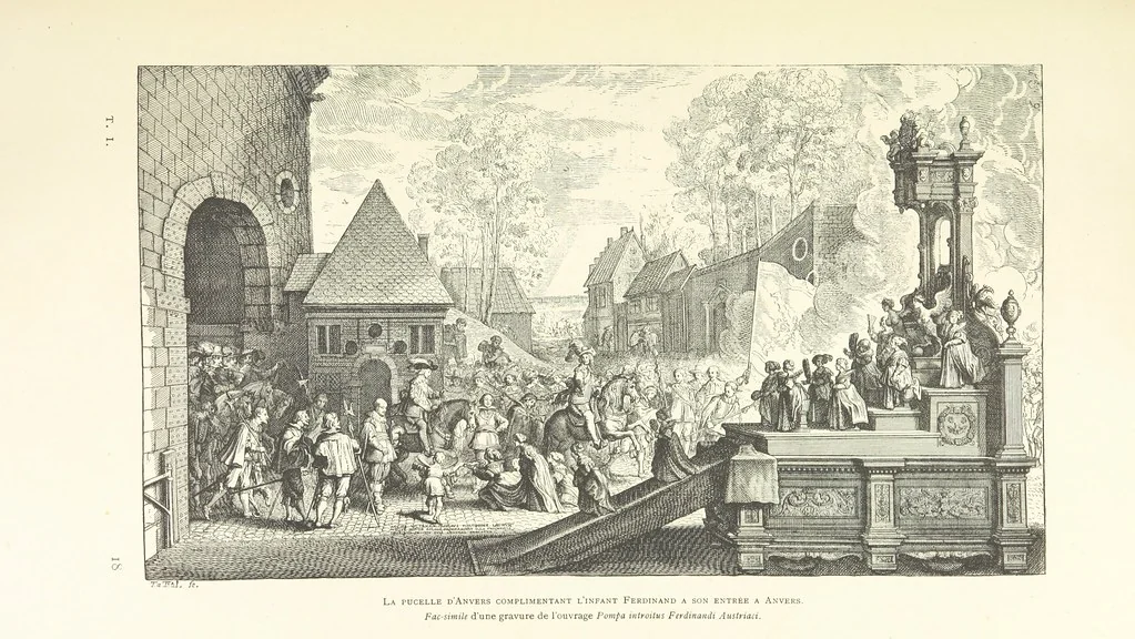 An illustration from Anvers à travers les âges, 1887, leaf 209