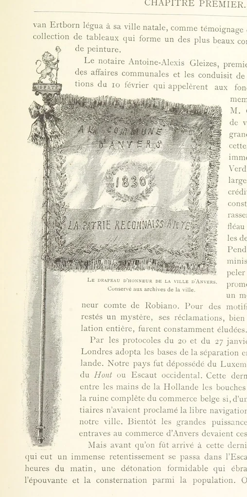 An illustration from Anvers à travers les âges, 1887, leaf 537