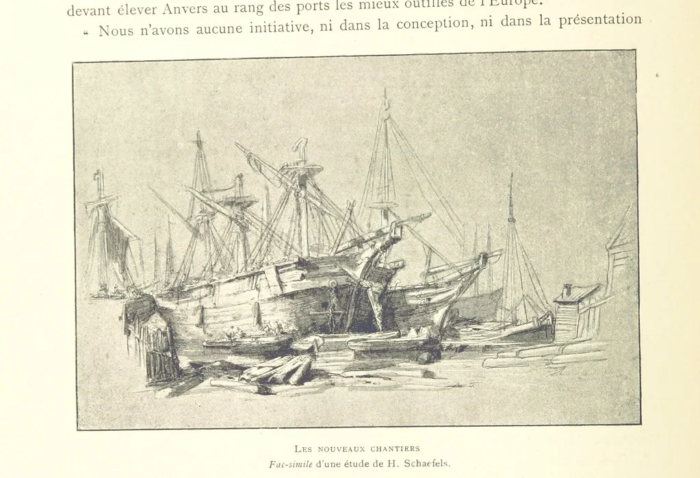 An illustration from Anvers à travers les âges, 1887, leaf 148