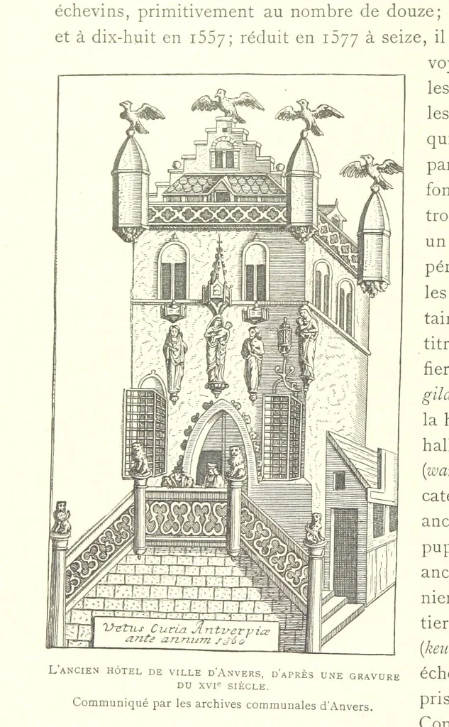 An illustration from Anvers à travers les âges, 1887, leaf 168