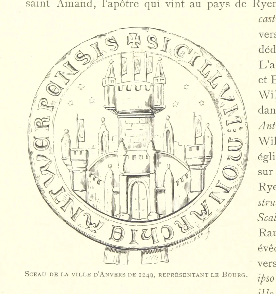 An illustration from Anvers à travers les âges, 1887, leaf 18