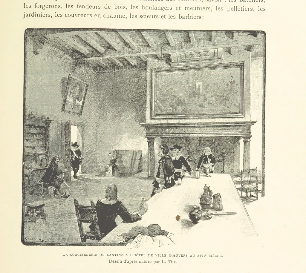 An illustration from Anvers à travers les âges, 1887, leaf 195