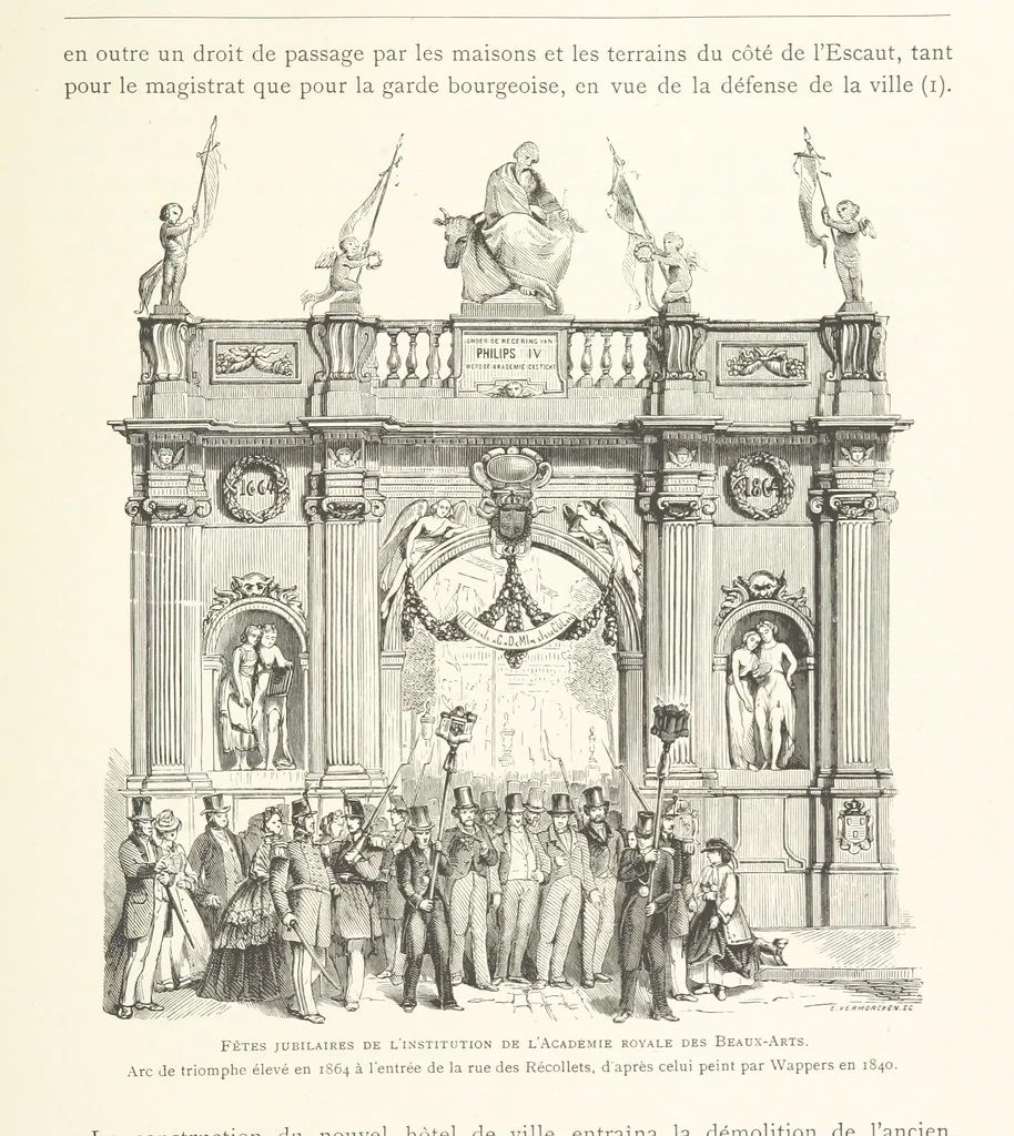 An illustration from Anvers à travers les âges, 1887, leaf 223