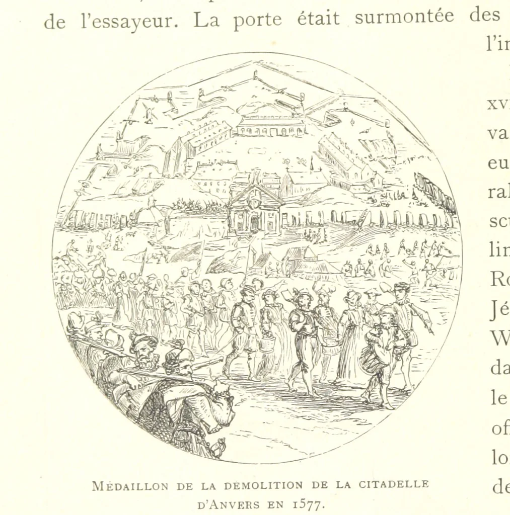 An illustration from Anvers à travers les âges, 1887, leaf 376