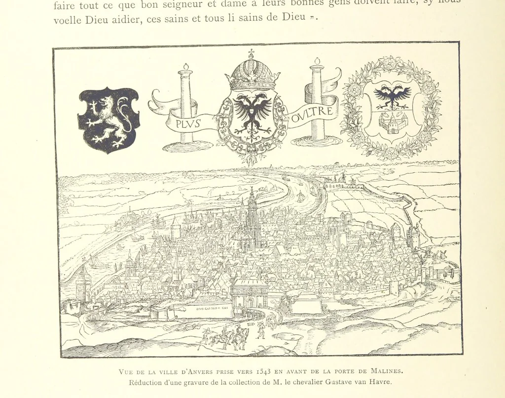 An illustration from Anvers à travers les âges, 1887, leaf 48