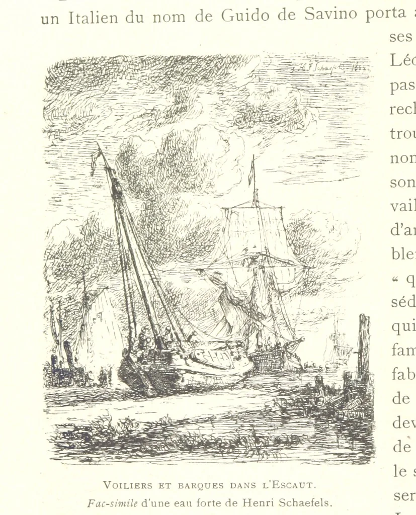 An illustration from Anvers à travers les âges, 1887, leaf 494