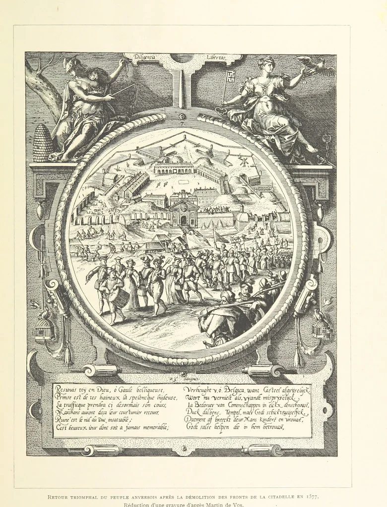 An illustration from Anvers à travers les âges, 1887, leaf 61