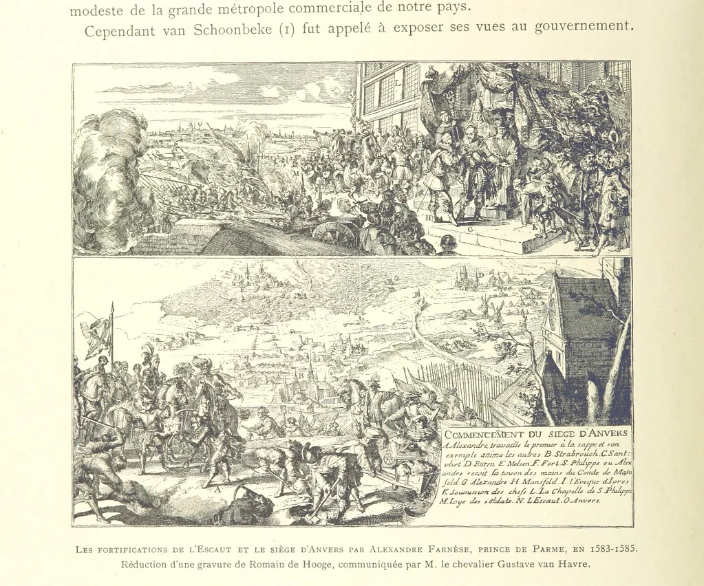 An illustration from Anvers à travers les âges, 1887, leaf 76