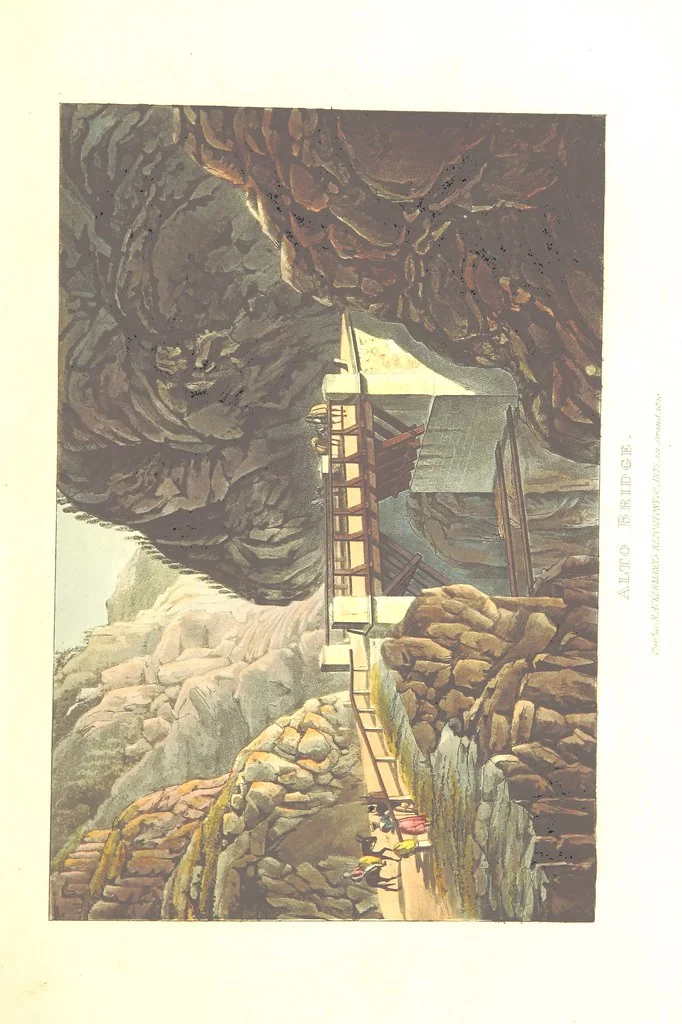 An illustration from Picturesque Tour from Geneva to Milan, by way of the Simplon: illustrated with thirty six coloured views ... engraved from designs by J. and J. [or rather, G. and G.] Lory ... and accompanied with particulars historical and descriptive by Frederic Schoberl. [With a map, 1820, leaf 133