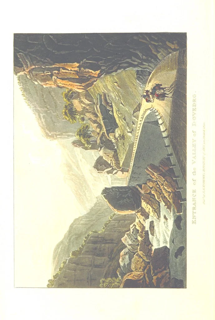 An illustration from Picturesque Tour from Geneva to Milan, by way of the Simplon: illustrated with thirty six coloured views ... engraved from designs by J. and J. [or rather, G. and G.] Lory ... and accompanied with particulars historical and descriptive by Frederic Schoberl. [With a map, 1820, leaf 158