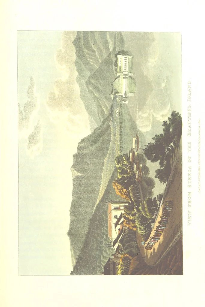 An illustration from Picturesque Tour from Geneva to Milan, by way of the Simplon: illustrated with thirty six coloured views ... engraved from designs by J. and J. [or rather, G. and G.] Lory ... and accompanied with particulars historical and descriptive by Frederic Schoberl. [With a map, 1820, leaf 201