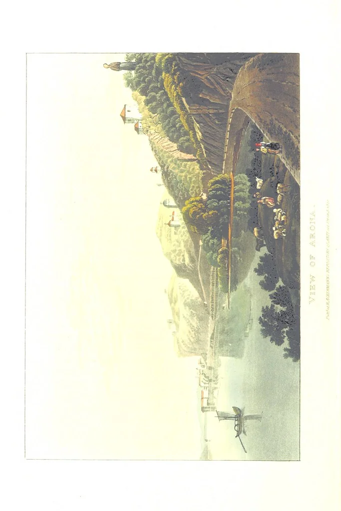 An illustration from Picturesque Tour from Geneva to Milan, by way of the Simplon: illustrated with thirty six coloured views ... engraved from designs by J. and J. [or rather, G. and G.] Lory ... and accompanied with particulars historical and descriptive by Frederic Schoberl. [With a map, 1820, leaf 206