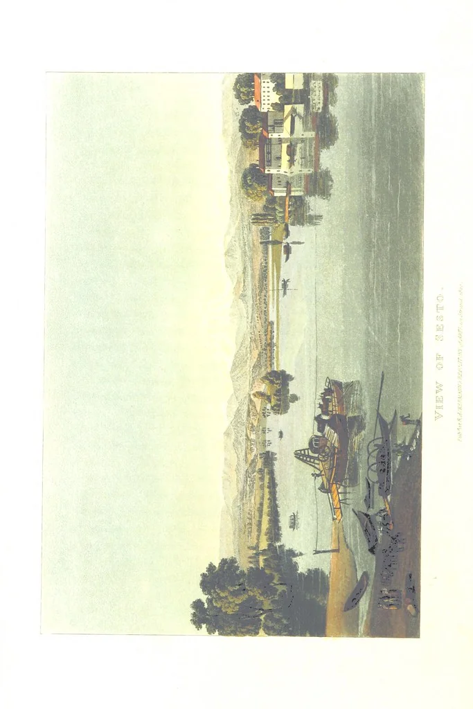 An illustration from Picturesque Tour from Geneva to Milan, by way of the Simplon: illustrated with thirty six coloured views ... engraved from designs by J. and J. [or rather, G. and G.] Lory ... and accompanied with particulars historical and descriptive by Frederic Schoberl. [With a map, 1820, leaf 212