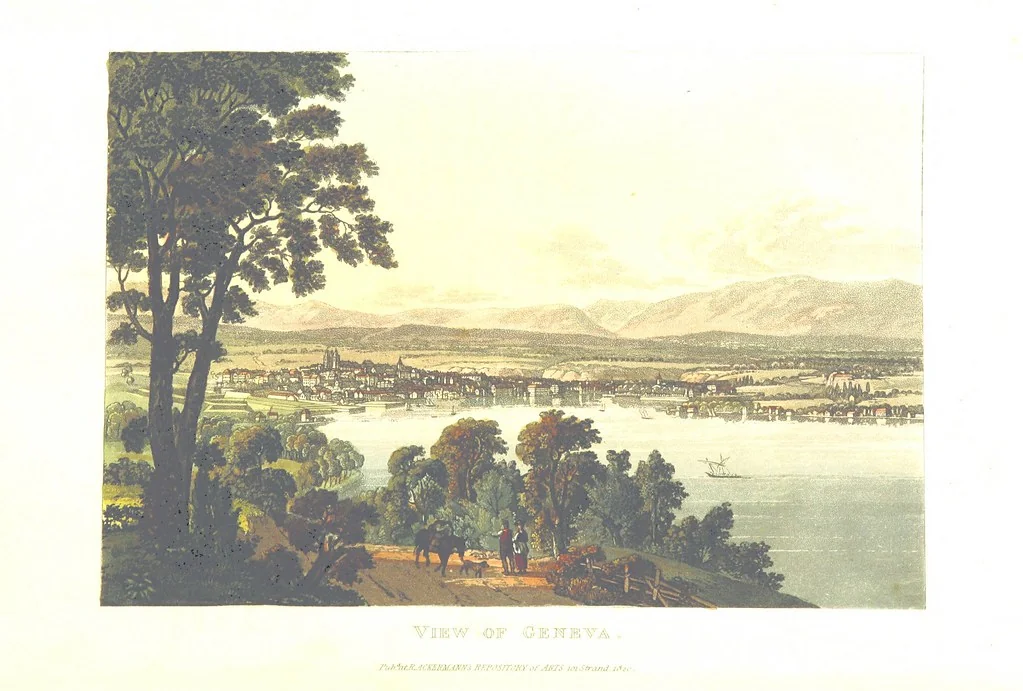 An illustration from Picturesque Tour from Geneva to Milan, by way of the Simplon: illustrated with thirty six coloured views ... engraved from designs by J. and J. [or rather, G. and G.] Lory ... and accompanied with particulars historical and descriptive by Frederic Schoberl. [With a map, 1820, leaf 22