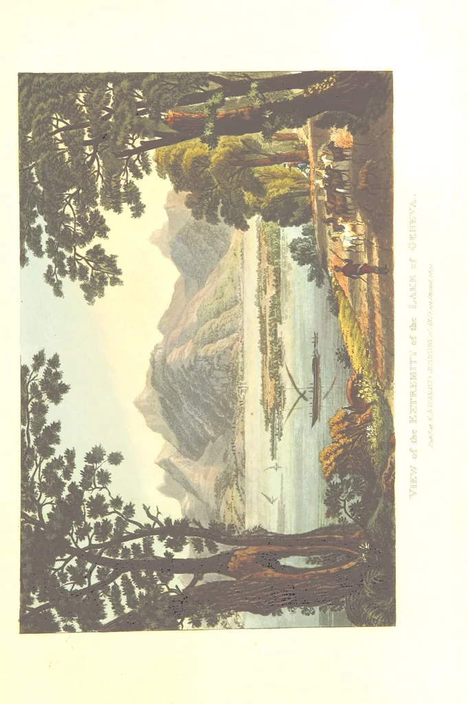 An illustration from Picturesque Tour from Geneva to Milan, by way of the Simplon: illustrated with thirty six coloured views ... engraved from designs by J. and J. [or rather, G. and G.] Lory ... and accompanied with particulars historical and descriptive by Frederic Schoberl. [With a map, 1820, leaf 45