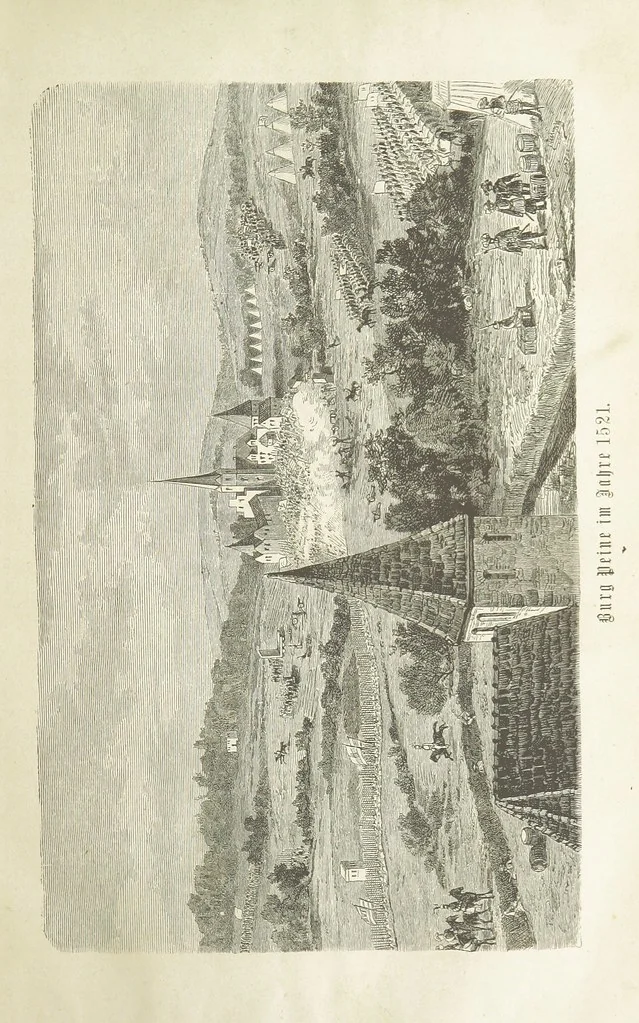 An illustration from Vaterländische Geschichten und Denkwürdigkeiten der Vorzeit der Lande Braunschweig und Hannover ... Zweite Auflage, vollständig umgearbeitet und vermehrt von F. Spehr, etc, 1881, leaf 163