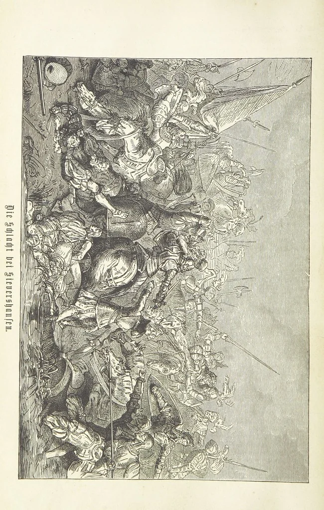 An illustration from Vaterländische Geschichten und Denkwürdigkeiten der Vorzeit der Lande Braunschweig und Hannover ... Zweite Auflage, vollständig umgearbeitet und vermehrt von F. Spehr, etc, 1881, leaf 48