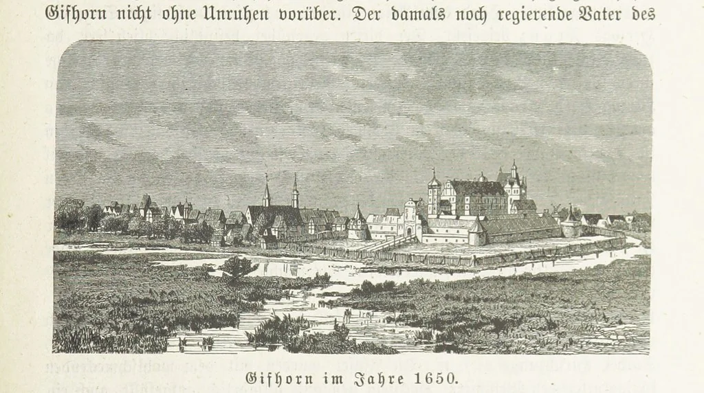 An illustration from Vaterländische Geschichten und Denkwürdigkeiten der Vorzeit der Lande Braunschweig und Hannover ... Zweite Auflage, vollständig umgearbeitet und vermehrt von F. Spehr, etc, 1881, leaf 541