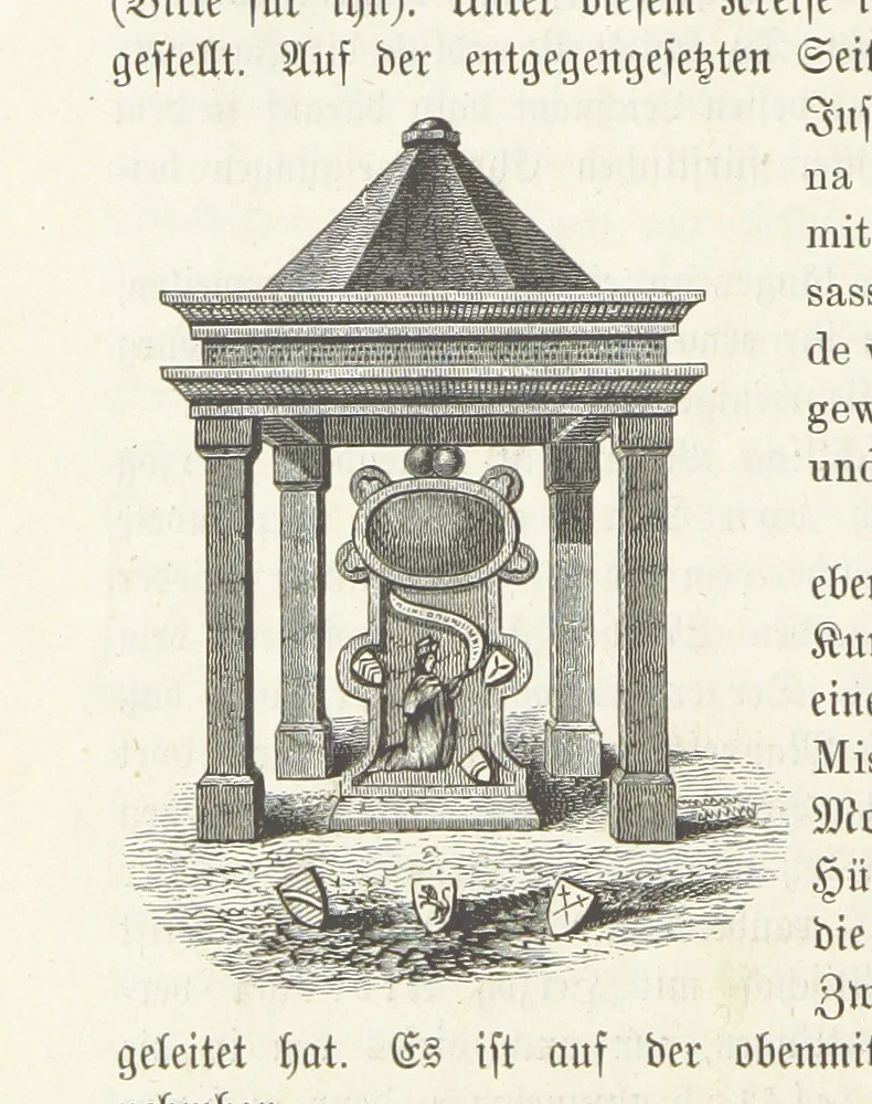 An illustration from Vaterländische Geschichten und Denkwürdigkeiten der Vorzeit der Lande Braunschweig und Hannover ... Zweite Auflage, vollständig umgearbeitet und vermehrt von F. Spehr, etc, 1881, leaf 92