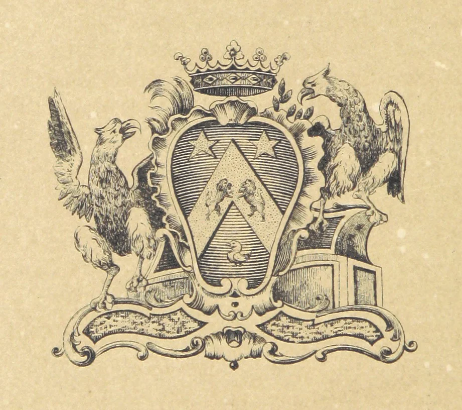 An illustration from Essai historique sur la Baronnie de Pujols en Agenais, 1891, leaf 174