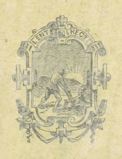 An illustration from Essai historique sur la Baronnie de Pujols en Agenais, 1891, leaf 7