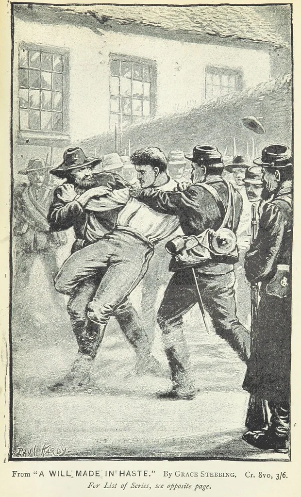 An illustration from The Maid of London Bridge. A story of the time of Kett's rebellion, 1892, leaf 309