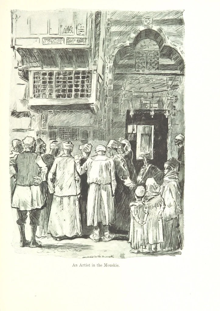 An illustration from Sketches in Egypt, 1899, leaf 115