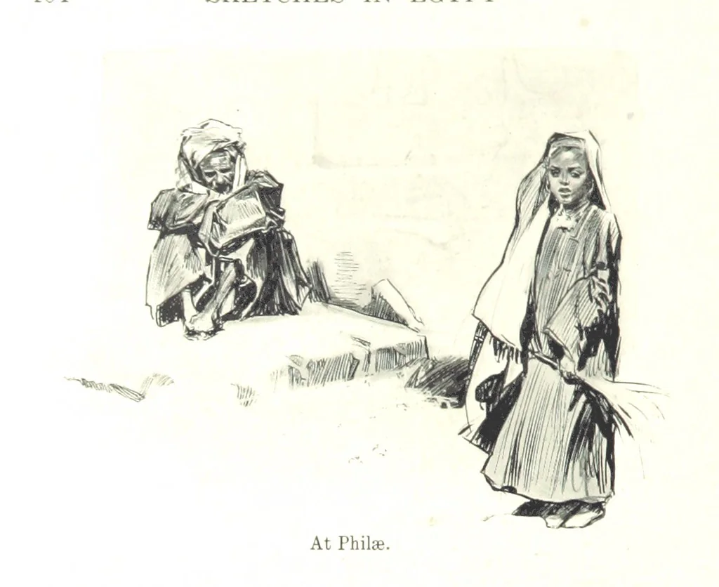 An illustration from Sketches in Egypt, 1899, leaf 122