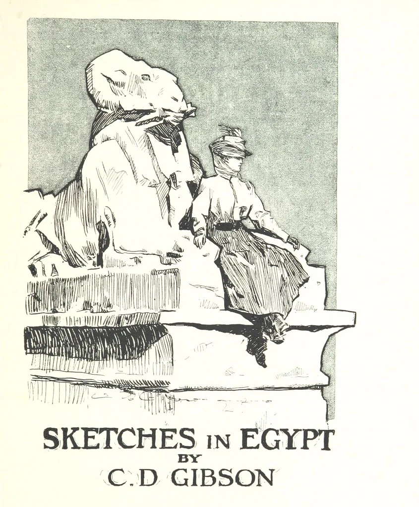 An illustration from Sketches in Egypt, 1899, leaf 19