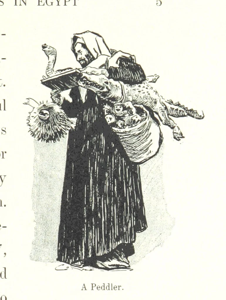 An illustration from Sketches in Egypt, 1899, leaf 23