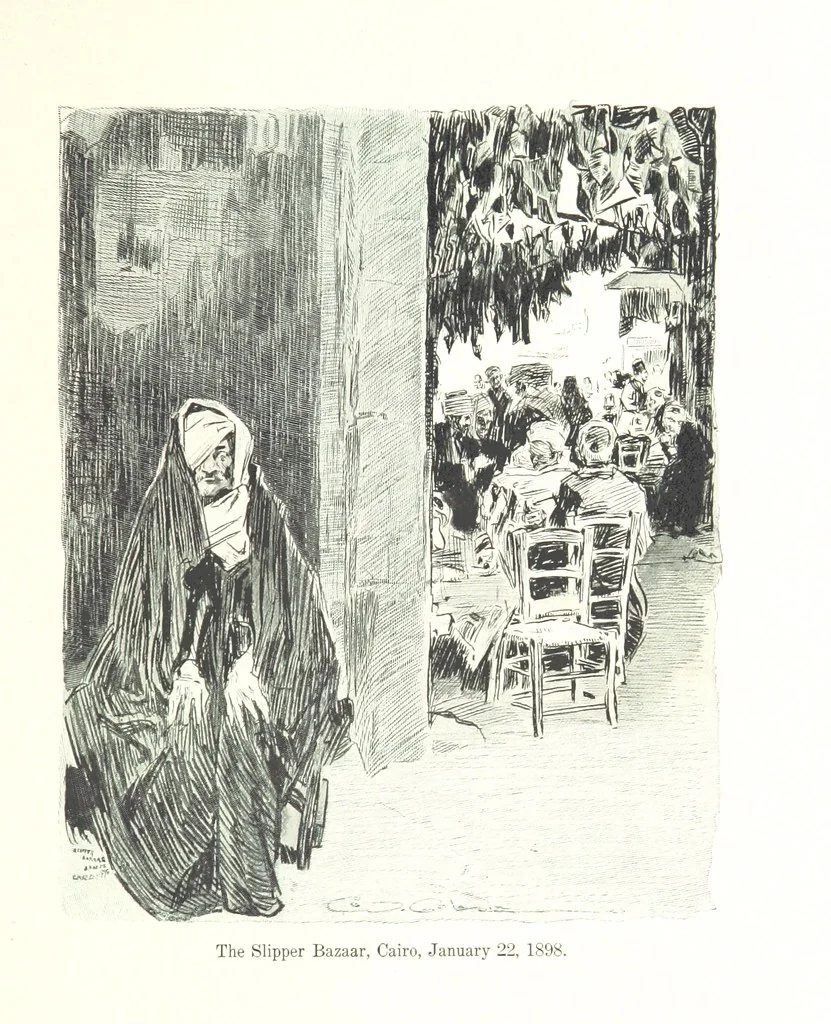 An illustration from Sketches in Egypt, 1899, leaf 25