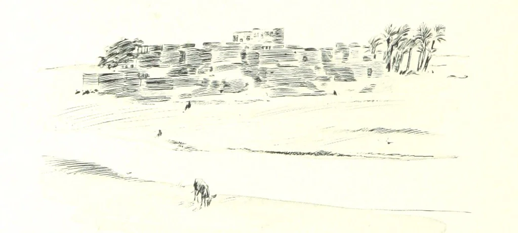 An illustration from Sketches in Egypt, 1899, leaf 32
