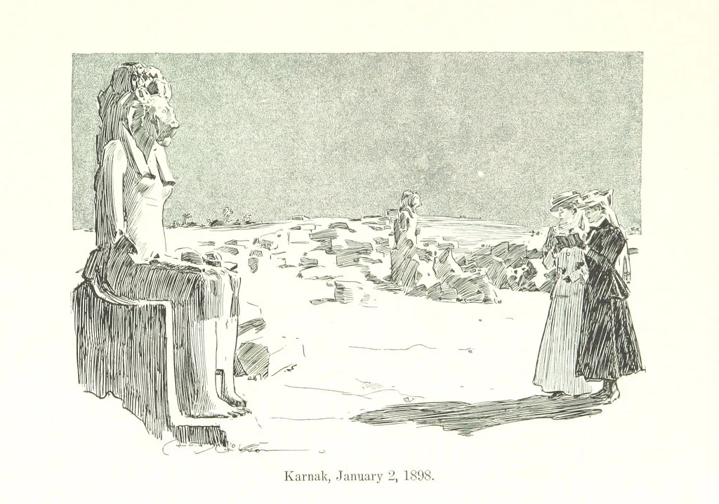 An illustration from Sketches in Egypt, 1899, leaf 55