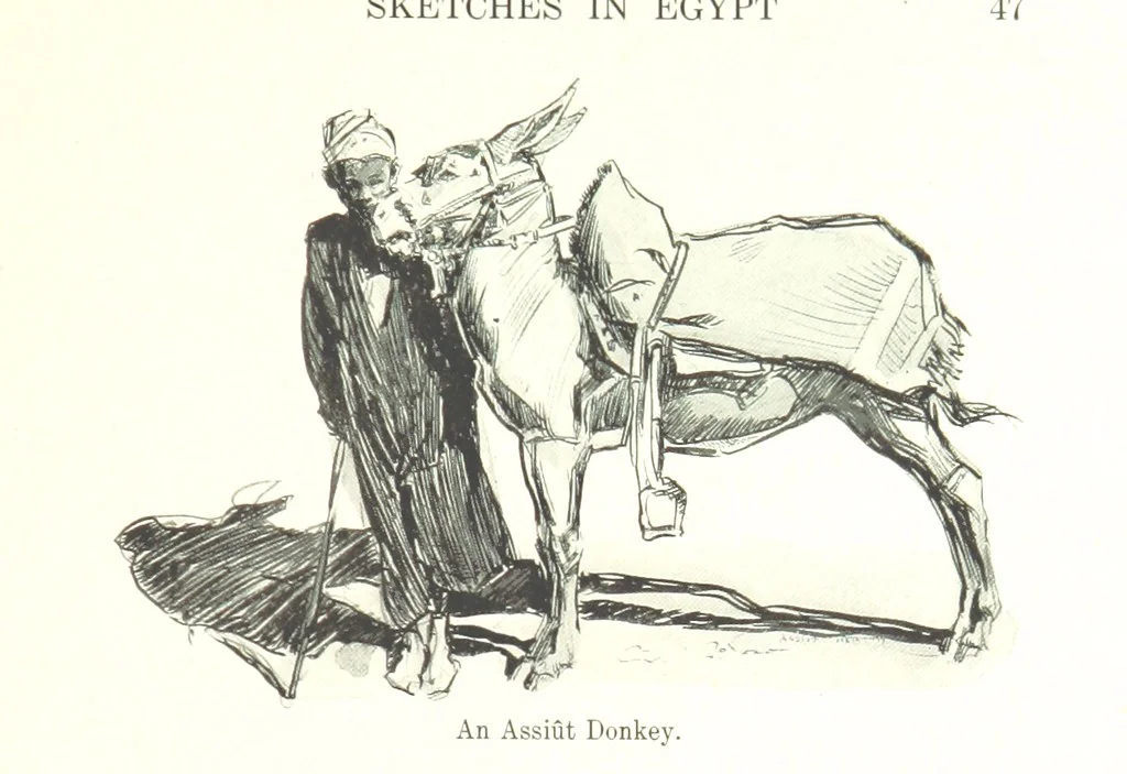 An illustration from Sketches in Egypt, 1899, leaf 65