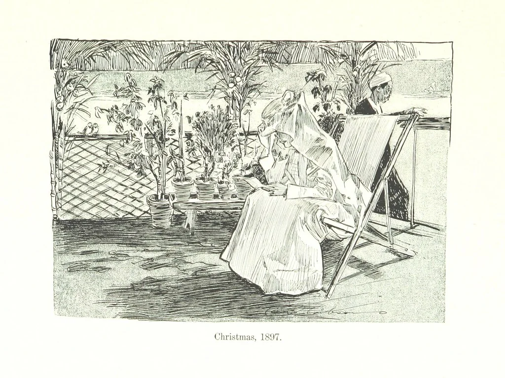 An illustration from Sketches in Egypt, 1899, leaf 77