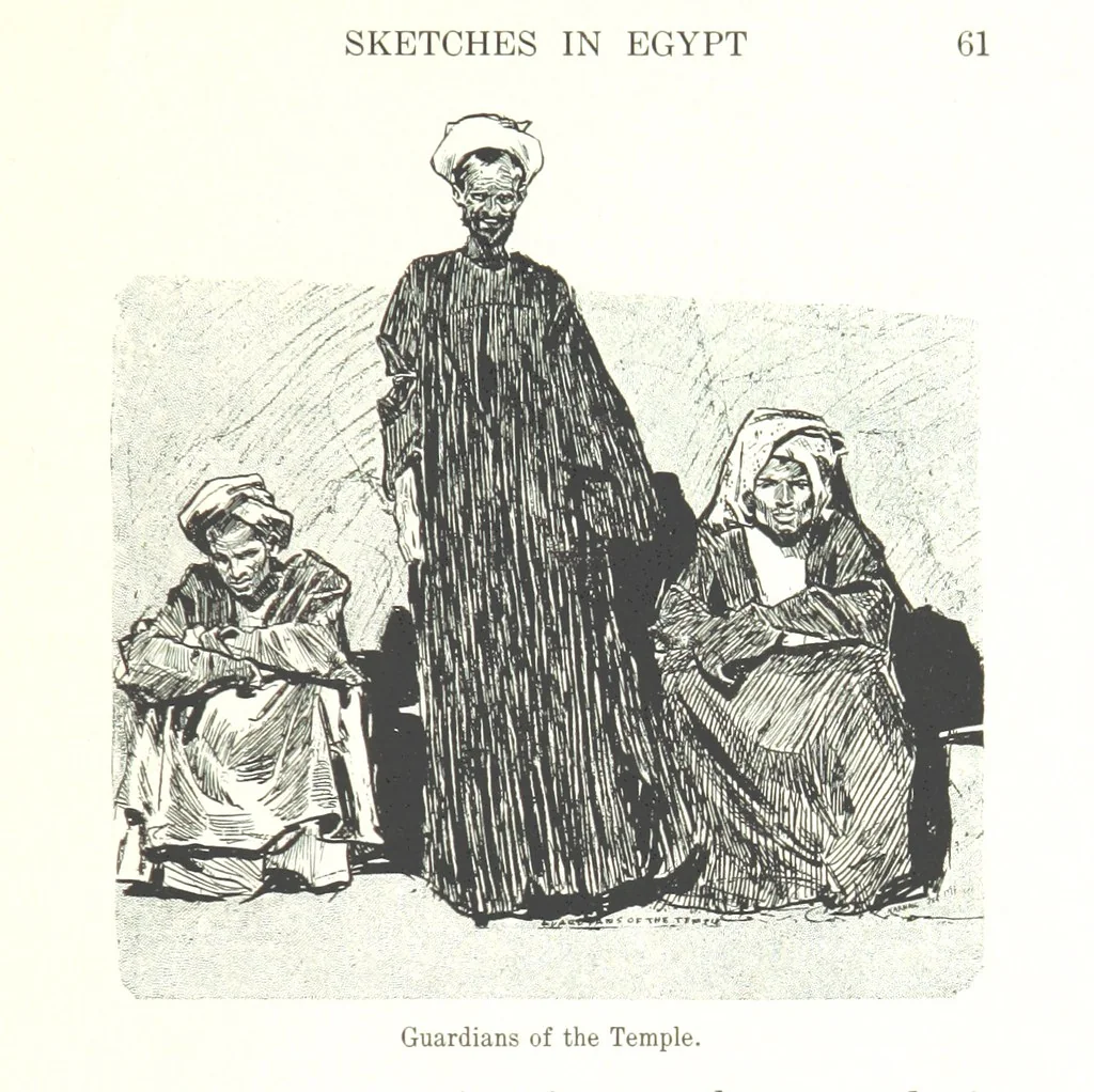 An illustration from Sketches in Egypt, 1899, leaf 79