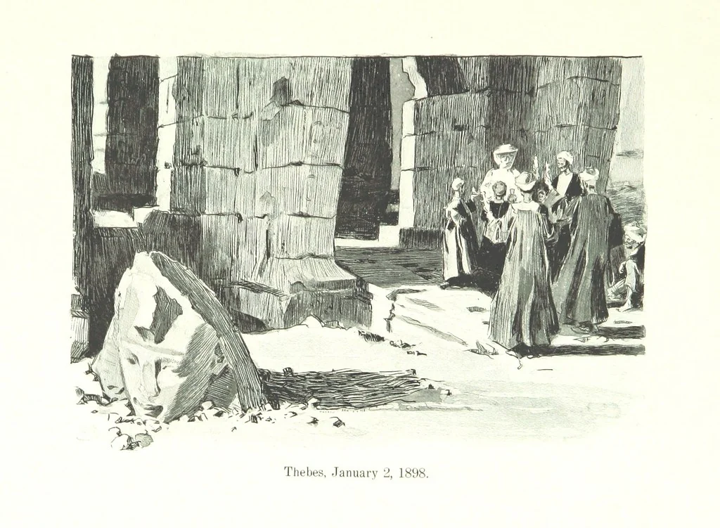 An illustration from Sketches in Egypt, 1899, leaf 85
