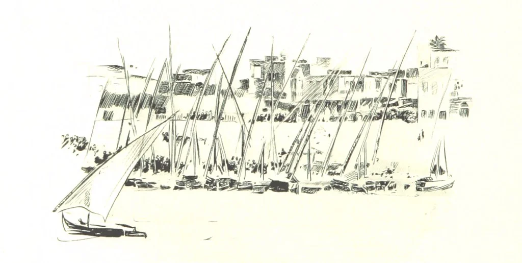 An illustration from Sketches in Egypt, 1899, leaf 92