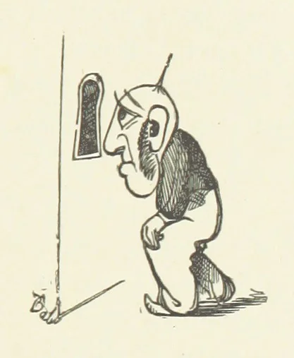 An illustration from Fifty “Bab” Ballads ... [Selected from “Bab Ballads” and “More Bab Ballads.”] With illustrations by the author, 1881, leaf 103