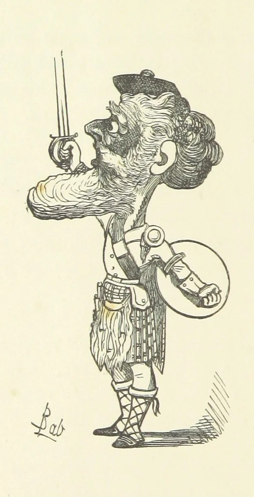 An illustration from Fifty “Bab” Ballads ... [Selected from “Bab Ballads” and “More Bab Ballads.”] With illustrations by the author, 1881, leaf 110