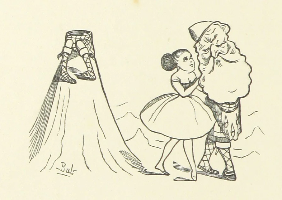An illustration from Fifty “Bab” Ballads ... [Selected from “Bab Ballads” and “More Bab Ballads.”] With illustrations by the author, 1881, leaf 112