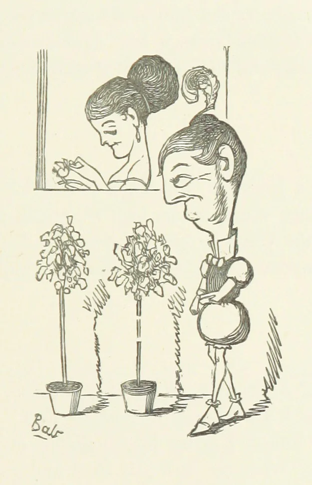 An illustration from Fifty “Bab” Ballads ... [Selected from “Bab Ballads” and “More Bab Ballads.”] With illustrations by the author, 1881, leaf 119